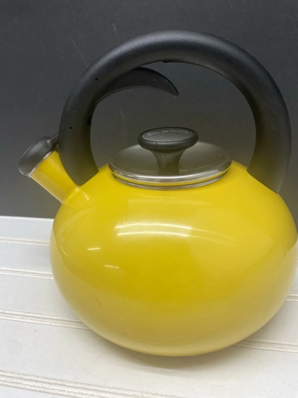Sur La Table Yellow Round Stovetop Kettle